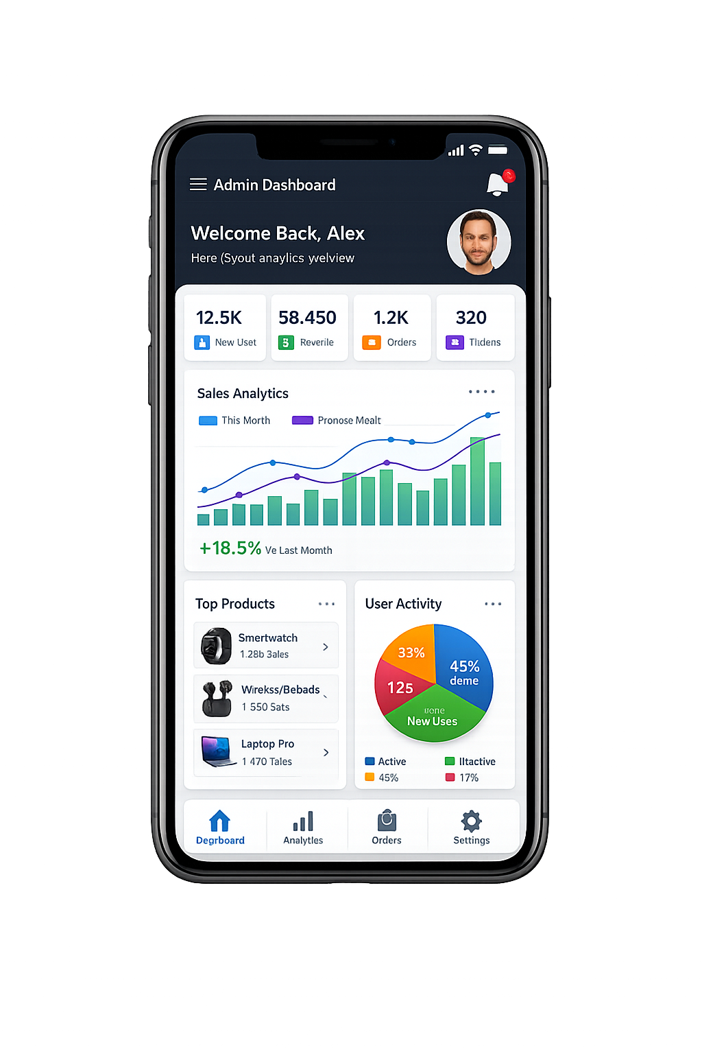 Mockup de desarrollo de aplicaciones móviles